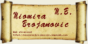 Miomira Brojanović vizit kartica